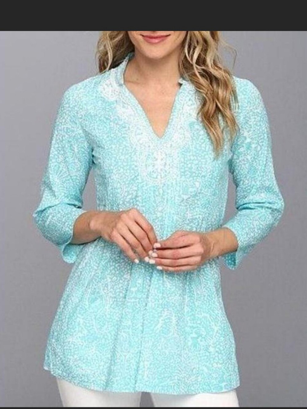 Lilly Pulitzer Sarasota Torquoise Tunic, Sz. S.